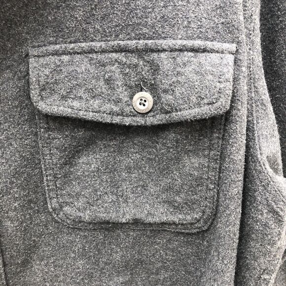 Grizzly Mountain‎ Shirt Mens Large Gray Button Up Flannel Heavyweight Workwear - Picture 4 of 10